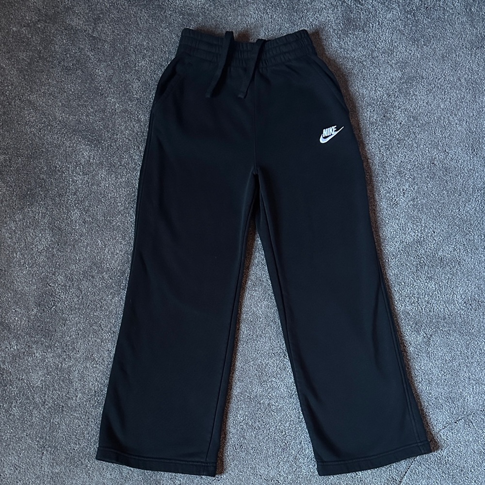 Nike Kids Black Sweatpants with Logo